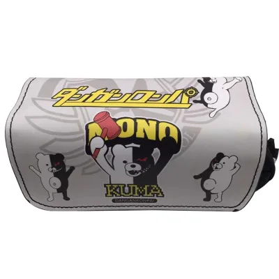 Anime Danganronpa Trigger Happy Havoc cosplay wallet Pencil case Cartoon Stationery box Black white bear accessories |