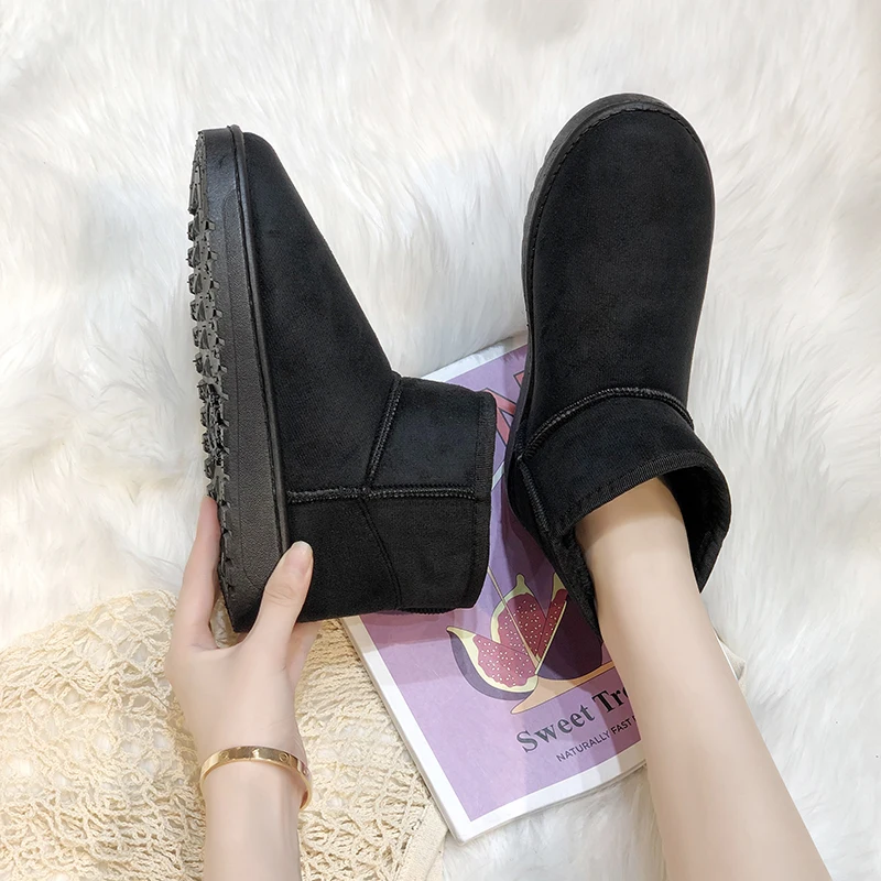 2019 на плюшевой подкладке Теплые ботики увеличить Non-slip Booies зимние ботинки женские