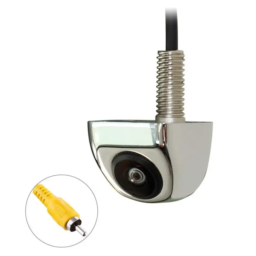 Rear camera Vehicle Hidden View Camera Metal Body Car Reverse Camera front view camera 170 Degree Auto Parking Backup Camera - Название цвета: Silver full set