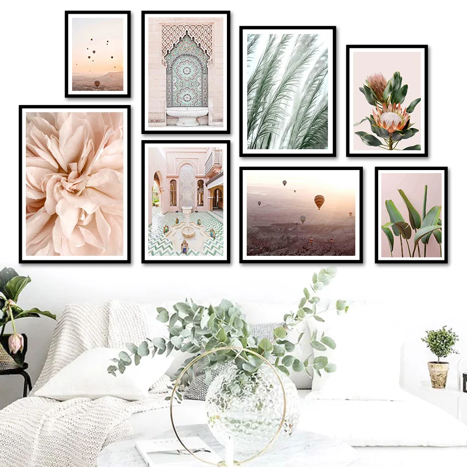 

Moroccan Door Rose Imperial Flower Plant Wall Art Canvas Painting Nordic Posters And Prints Wall Pictures For Living Room Decor