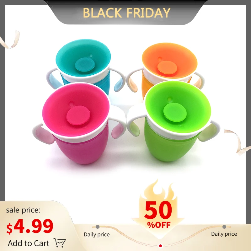 Волшебная чашка для обучения ребенка герметичная детская воды 240 мл