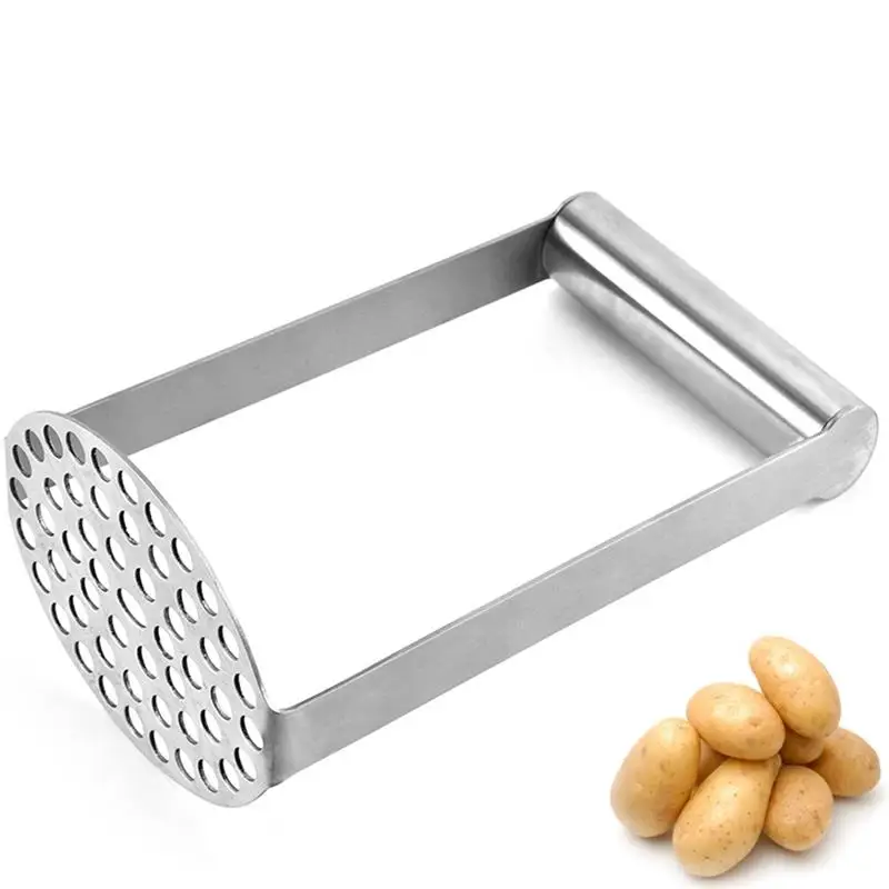

1pc Potato Mashers Ricers Kitchen Cooking Tools Stainless Steel Pressure Mud Puree Vegetable Fruit Press Maker Garlic Presser
