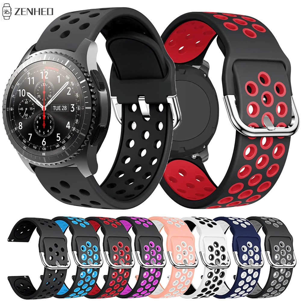 

22mm Silicone Watchband Strap For Samsung Gear S3 Frontier/Classic Replacement Bracelet Wrist Band For Samsung Galaxy Watch 46mm