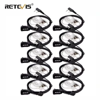 retevis walkie talkie earpiece 10 or 20pcs acoustic tube headset for kenwood tyt baofeng uv5r uv82 bf 888s h777 rt85 rt622 rb618