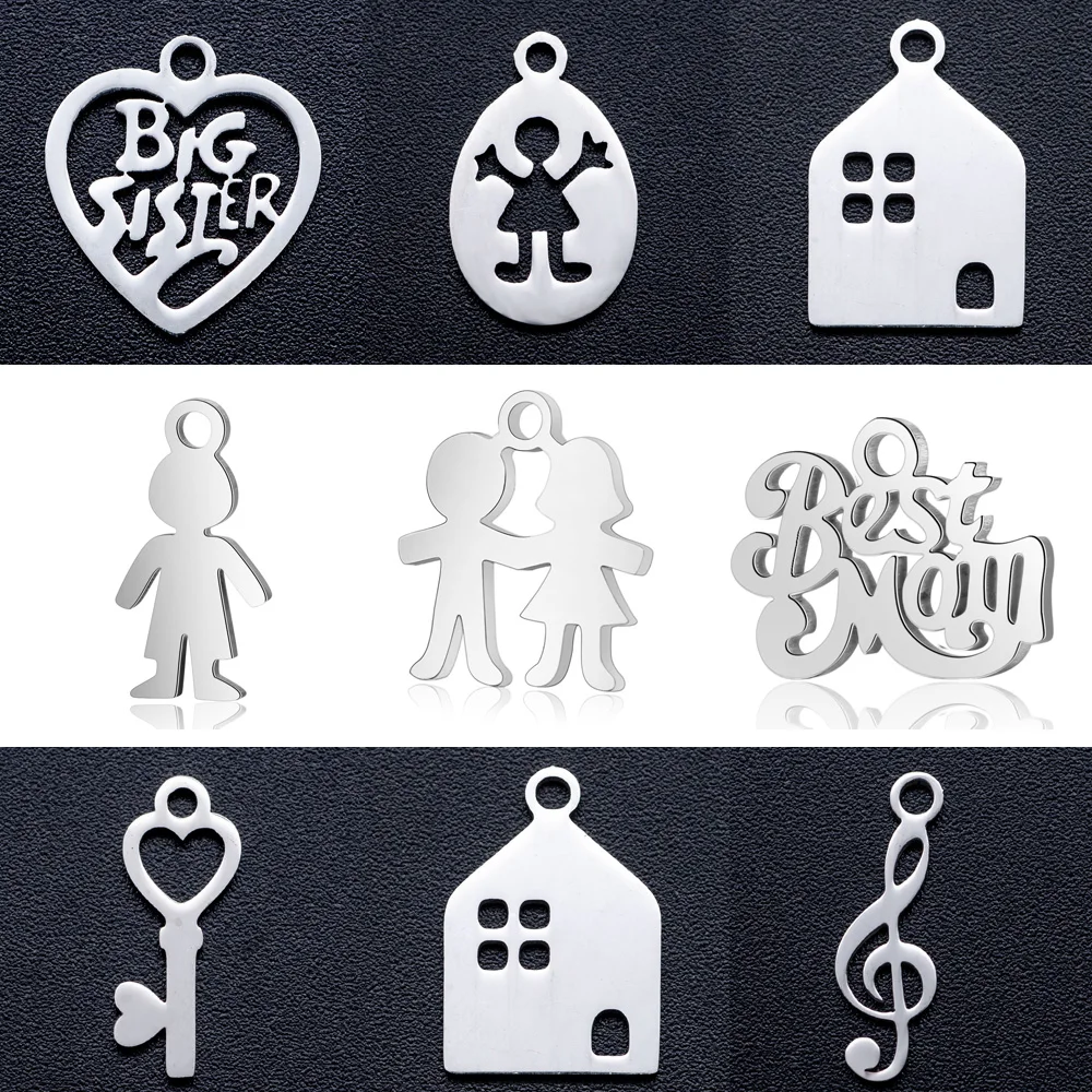 10 шт./лот Подвеска из нержавеющей стали для изготовления ювелирных изделий