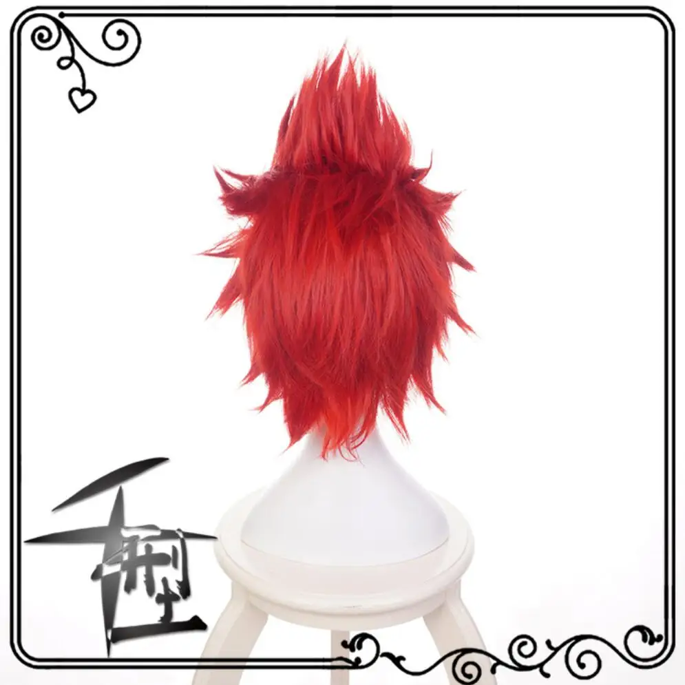 New My Boku No Hero Academy Eijirou Kirishima Eijiro Red Short Heat Resistant Wig Cosplay Wig + Cap