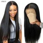 Прямой парик с косточками, бразильские прозрачные человеческие волосы на шнурке, парики для чернокожих женщин, часть на шнурке, предварительно выщипанные человеческие волосы, парики