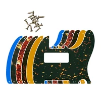 pleroo custom guitar parts for us standard 5 screw holes p90 tele telecaster guitar pickguard scratch plate multicolor choice