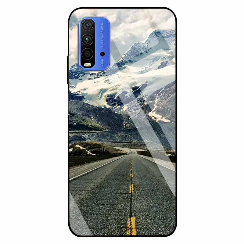 Luxury Case for Xiaomi Redmi 9T 9 T Cover Tempered Glass Cover for Xiaomi Redmi 9T Phone Case Redmi9T Coque Bag Fashion Bumper