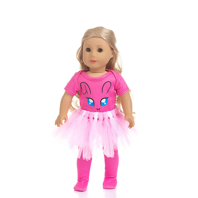 Born New Baby Fit 18 дюймов 43 см Одежда для куклы кукла белый желтый синий Кролик Радуга