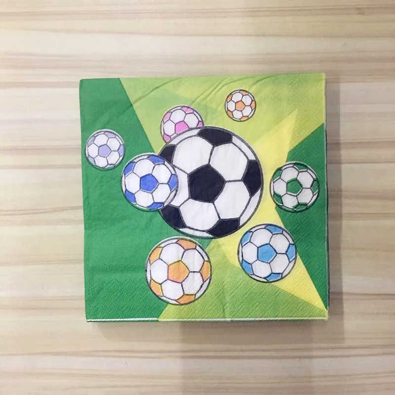 20pcs/pack Football theme disposable napkins paper tissues party decorations | Дом и сад