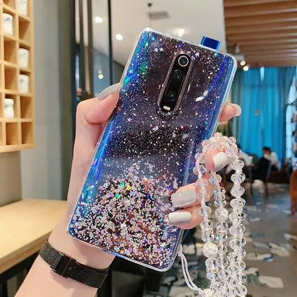 Чехол для Xiaomi Mi 9T Pro мягкий силиконовый Блестящий прозрачный защитный чехол