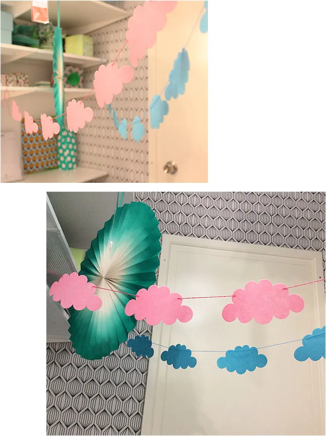 Детский душ нетканый баннер с облаками для вечеринки декорация крещением