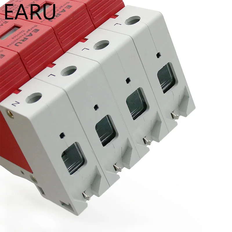 1pc AC SPD 3P+N 4P 20KA~40KA 385V House Lightning Surge Protector Protection Protective Low-voltage Arrester Device OEM Factory |