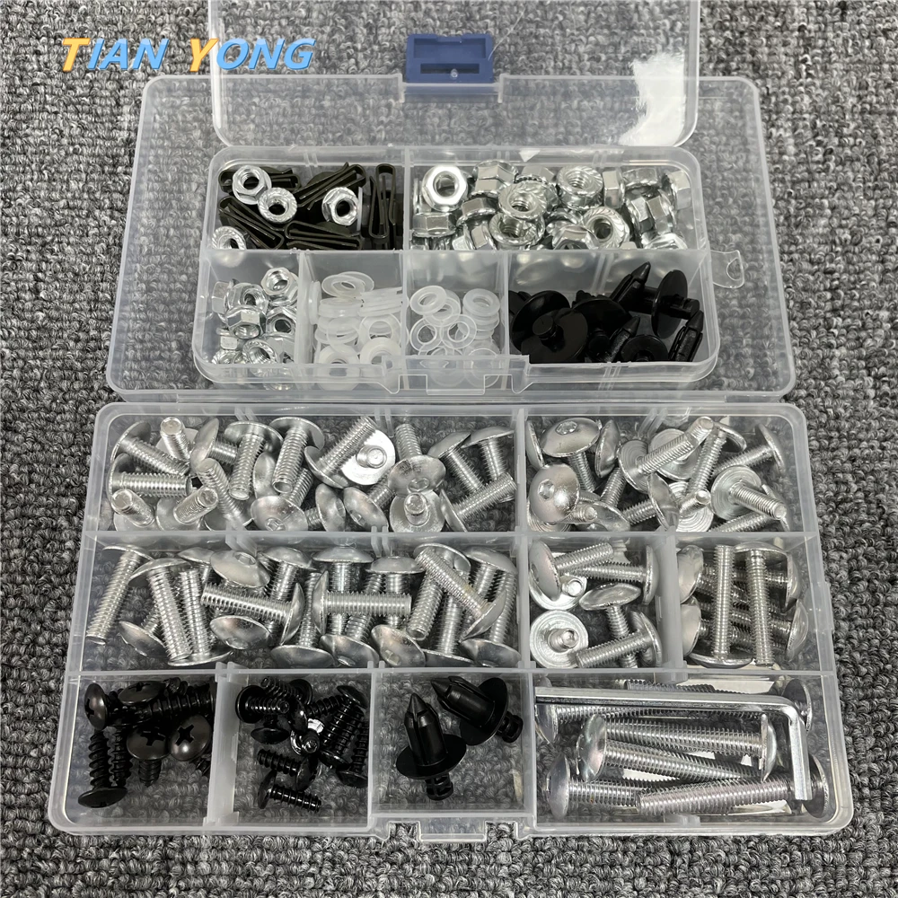 

M6 M5 Fairing Bolts Kit Bodywork Screws Nut For Motorcycle 6 colors High Quality CNC Alloy