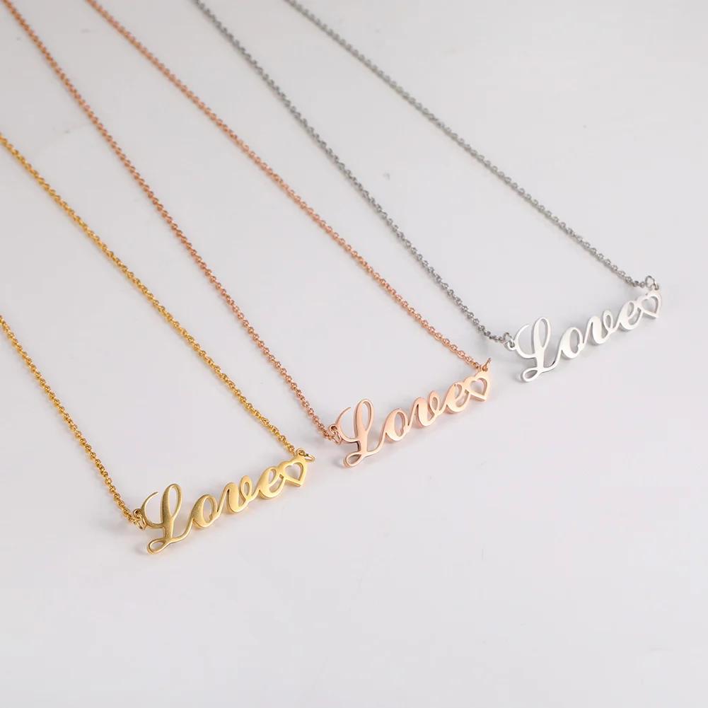 Fishhook Ожерелье с надписью: &quotлюбовь&quot Old подвеска надписью на английском из