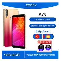 xgody a70 telephone 3g smartphone android 8 1 6 cell phone full screen 2gb 16gb quad core dual 5mp camera 2800mah mobile phones