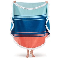 quick dry microfiber beach towel adult large striped round printed travel blanket picnic lawn mat machine washable bath towel