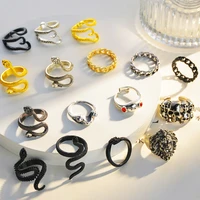 vintage punk opening rings for men women snake lion demon eye adjustable ring high quality fashion jewelry gift dropshipping