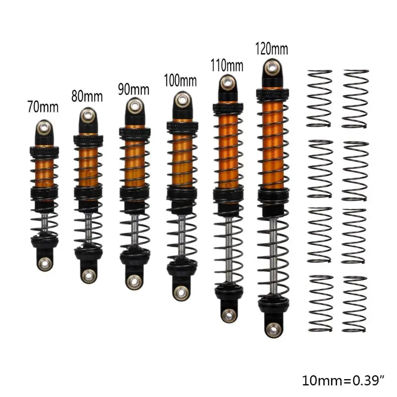 

4pcs Metal Oil Suspension Shocks Absorber for 1/10 RC Car Rock Crawler