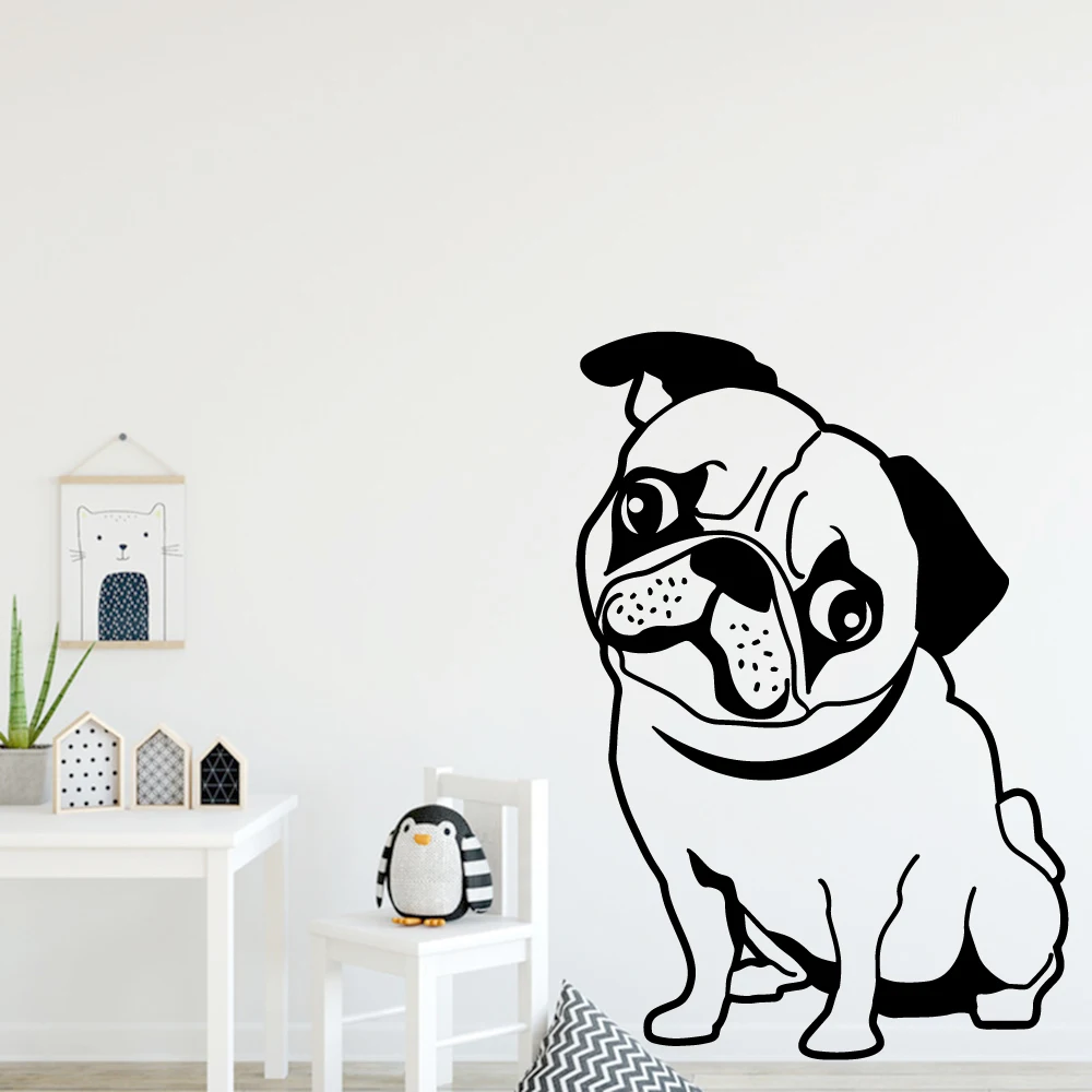 Забавная собака мультфильм наклейки на стену ПВХ роспись искусство Diy плакат для