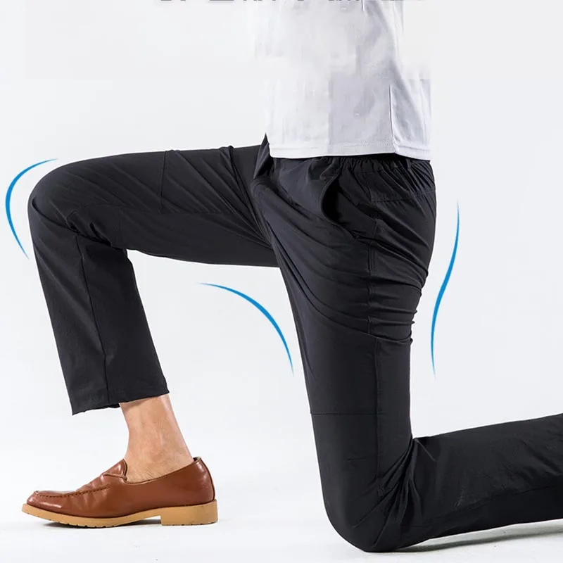 

Summer Men Elastic Quick Dry Trousers Sports Outdoor Mountaineering Hiking Fishing Pants YS-BUY