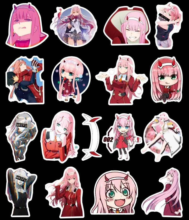 50 шт. DARLING в FRANXX аниме Стикеры s ноль два Скрапбукинг для ноутбука скейтборд