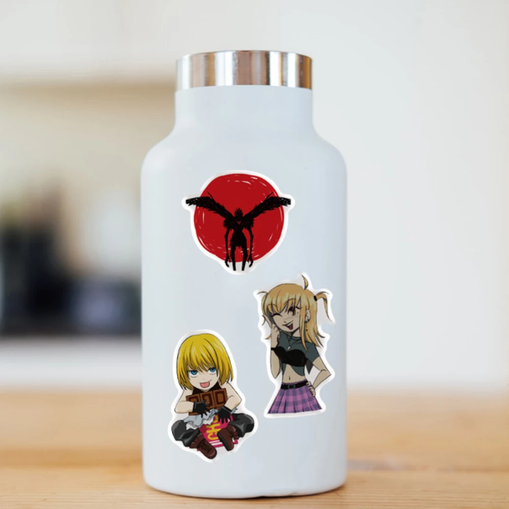 DEATH NOTE-pegatinas japonesas de Anime para ordenador port&aacute;til, casco de monopat&iacute;n para motocicleta, Juguetes DIY, grafiti, 10/30/50 Uds.-5