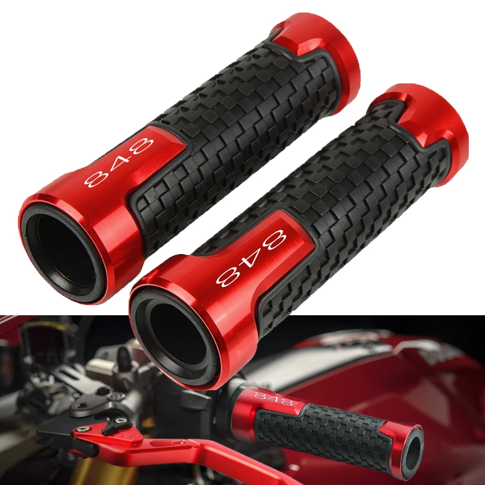 

7/8'' 22MM Motorcycle CNC anti-slip handle grips handle bar grip hand For DUCADI 848/EVO 848 EVO 2007-2013 2014 2015 2016 2017