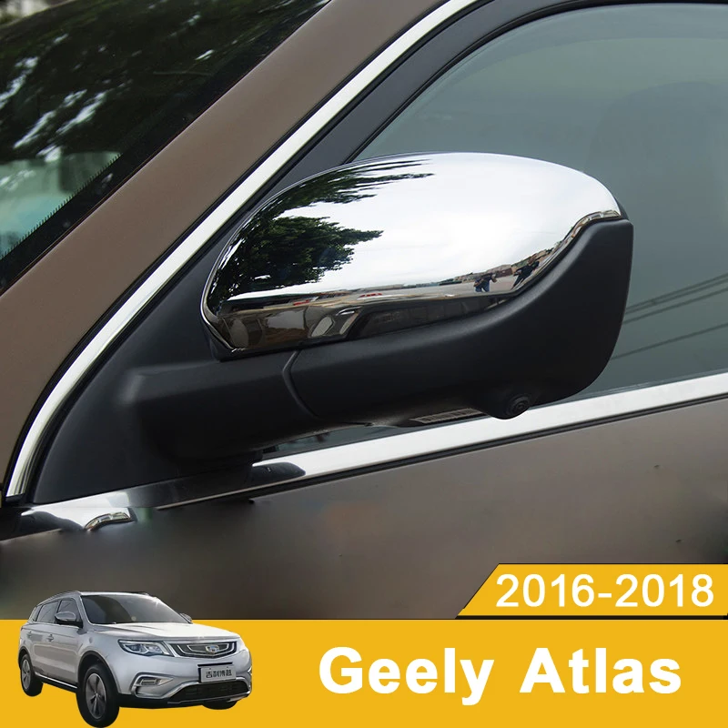 

Car Rearview Mirror Cover Trim Rain Eyebrow Sticker Garnish Protective For Geely Atlas Boyue Emgrand NL-3 Proton X70 2018 2019
