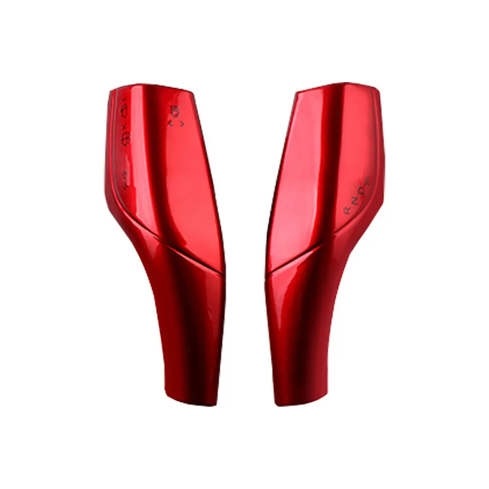 

Pair Car Carbon Fiber Pattern Wiper Gear Lever Gear Decorative Stickers Cover For Tesla Model 3 Model Y 2017-2020