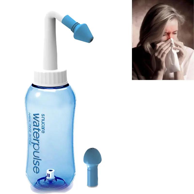 

300ml Nasal Wash Neti Pot Sachets Sinus Nose Cleaner Bottle Nasal Irrigator Wash Pot Saline Children Baby Nose Care For Children