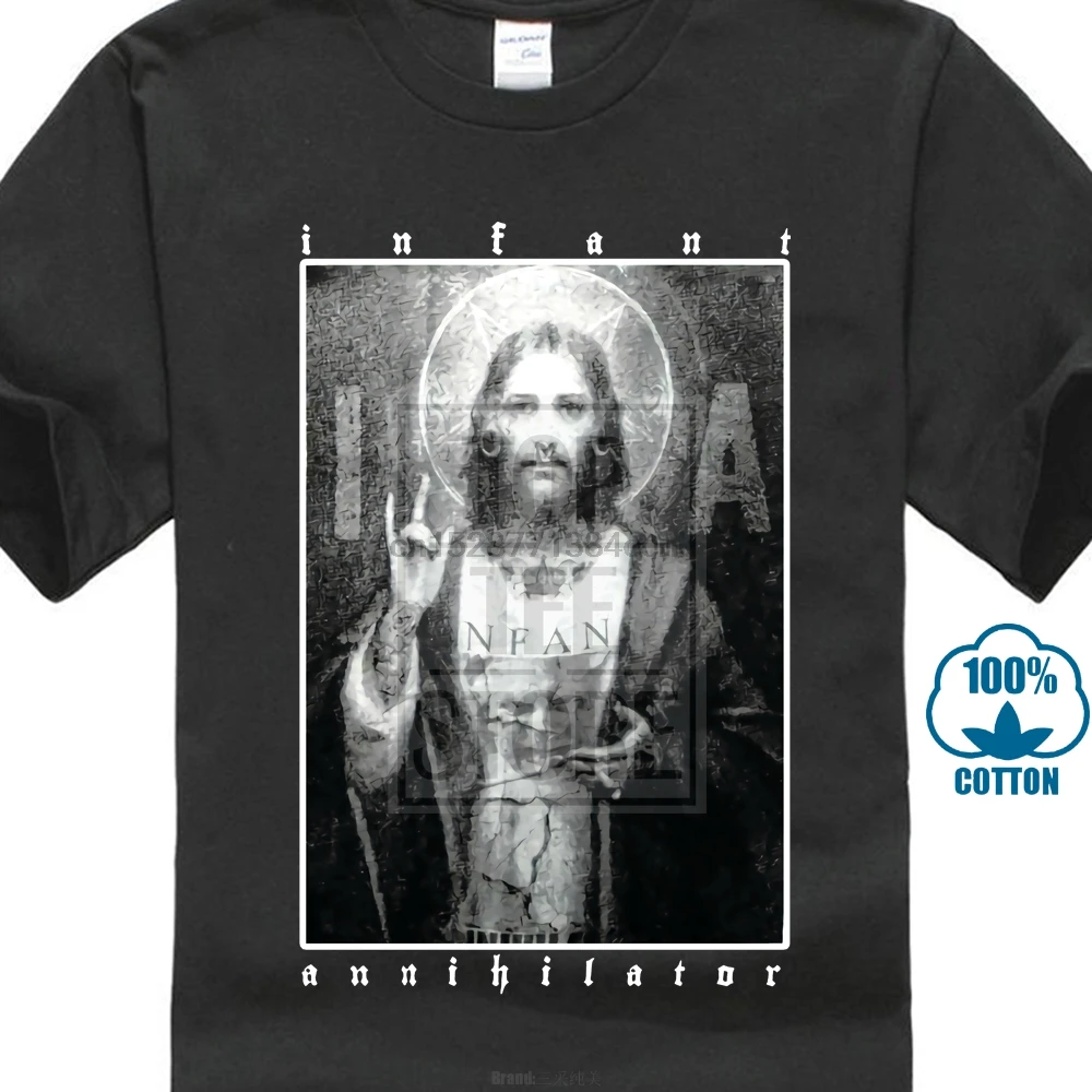 Рубашки онлайн Новинка для младенцев Annihilator мужские футболки с круглым вырезом и