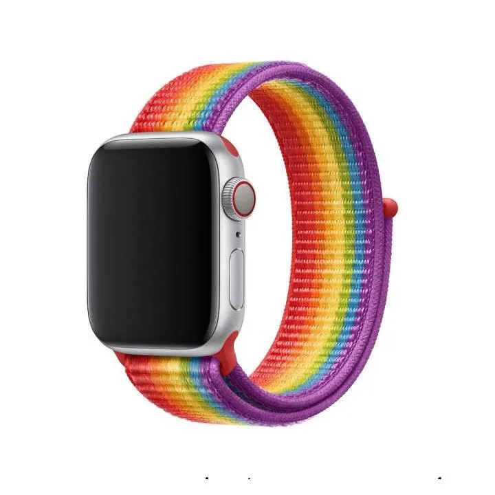 Нейлоновый ремешок для наручных часов Apple Watch 4 серии 3/2/1 38 мм 42 мм из мягкой дышащей ткани, сменный спортивный петля для наручных часов iwatch серии 4 40 мм 44 мм - Цвет ремешка: 34