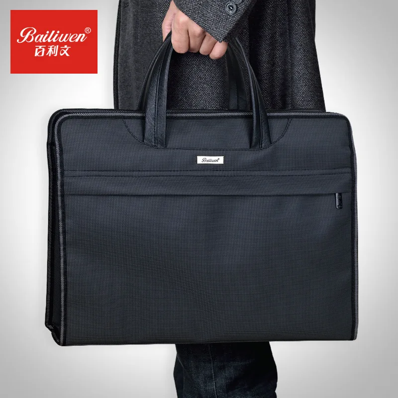

Canvas Briefcase Portable Briefcase Oxford Business Briefcase Women Men's Lined Conference Bag Office Bag Small Bag for Man
