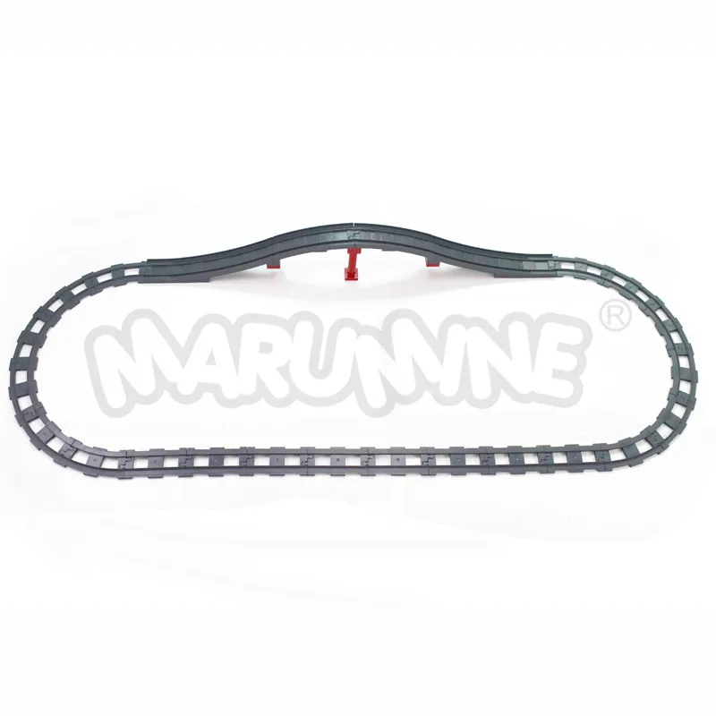 MARUMINE игрушки Duplo блоки поезд мост Строительный набор для детей творческие образовательные треки кирпичи для детей