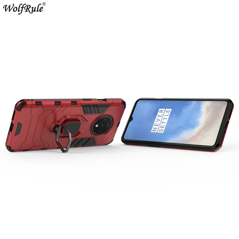 for oneplus 7t case bumper ring holder armor protective hard back cover for oneplus 7t phone case for oneplus 7t 6 55 free global shipping
