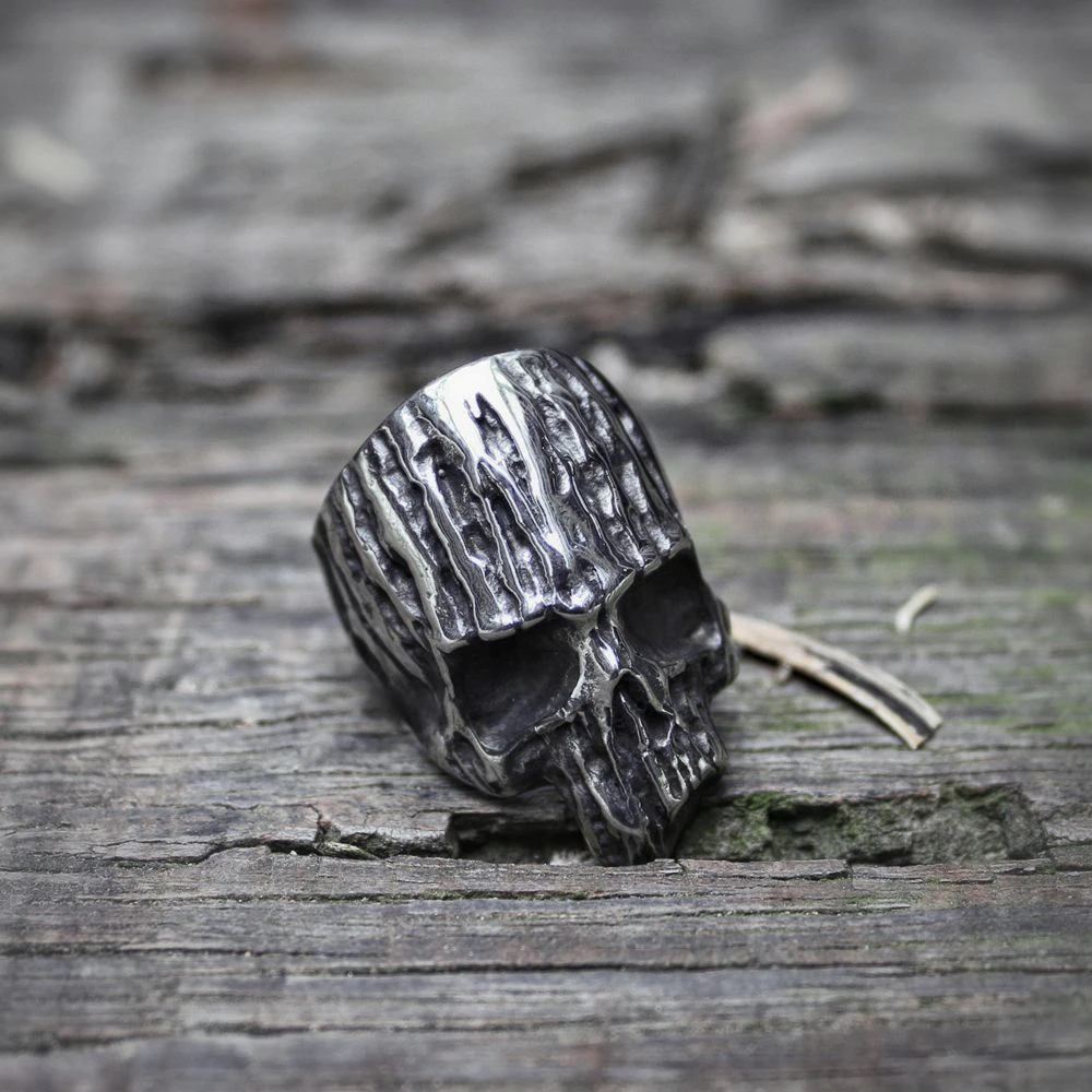 EYHIMD винтажные кольца с черепом из мертвого дерева уникальные мужские ретро
