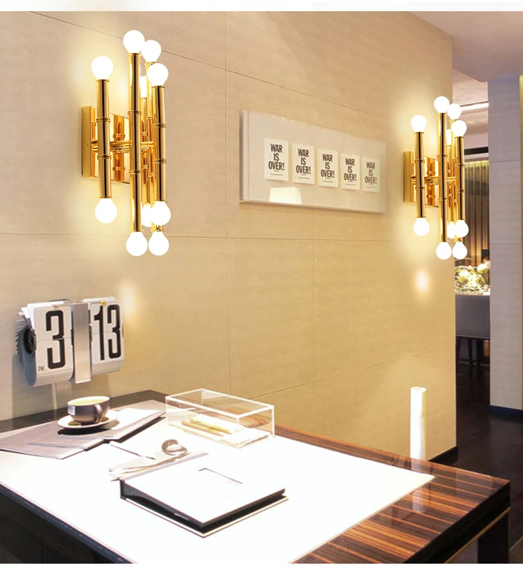 Современный дымчатый стеклянный настенный светильник украшение скандинавский