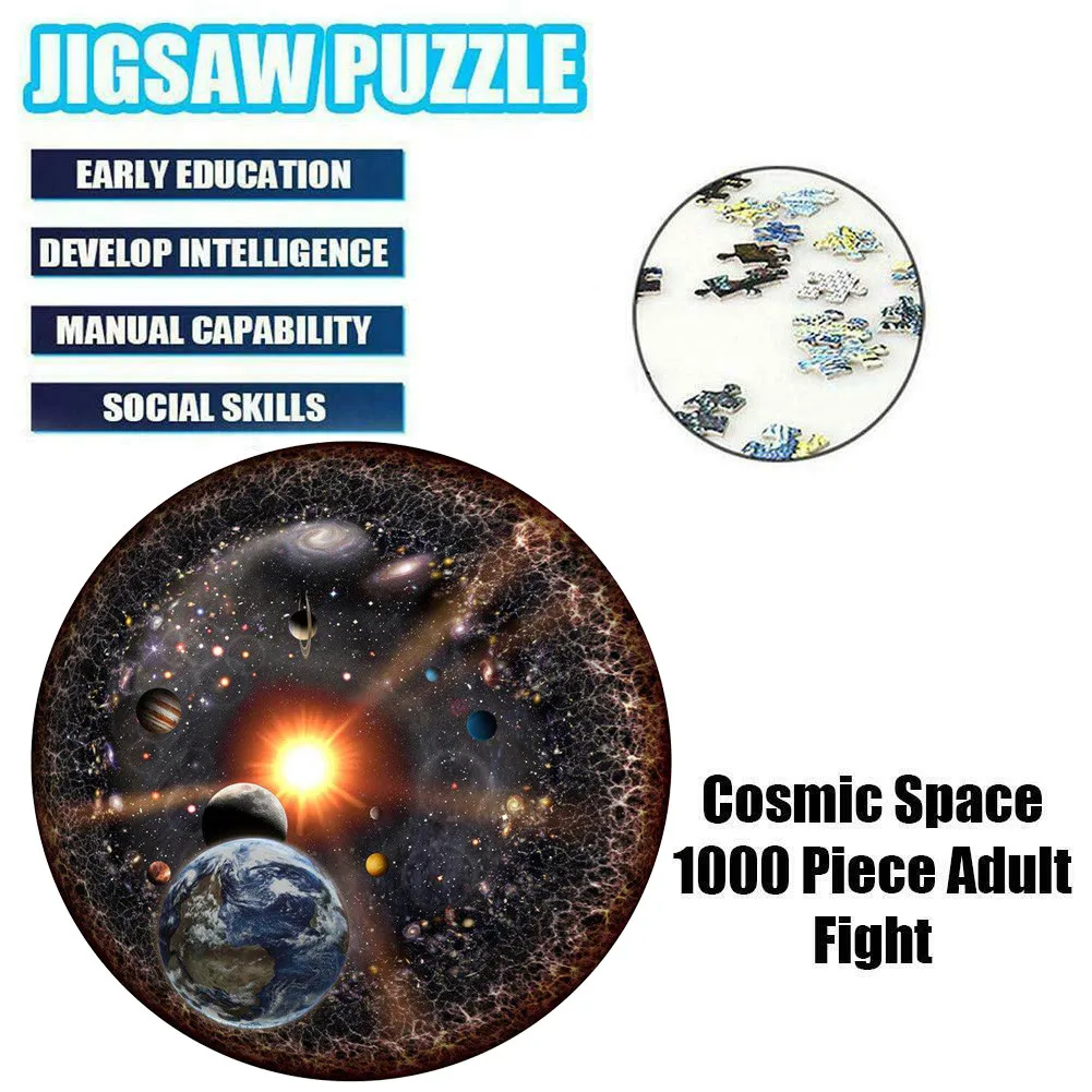 Пазл Луна и земля 1000 штук сложная мозаика паззл для взрослых игрушки развивающие