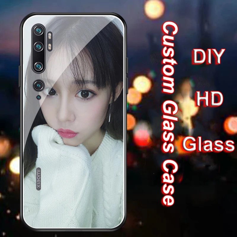 Закаленное Стекло чехол для Xiaomi mi CC9 Pro CC9E A3 9 Lite SE 9T mi x 2s 2 6X 6X A2 Red mi Note 7 8 8A 10 K20 с картинкой на выбор Сделай Сам крышка