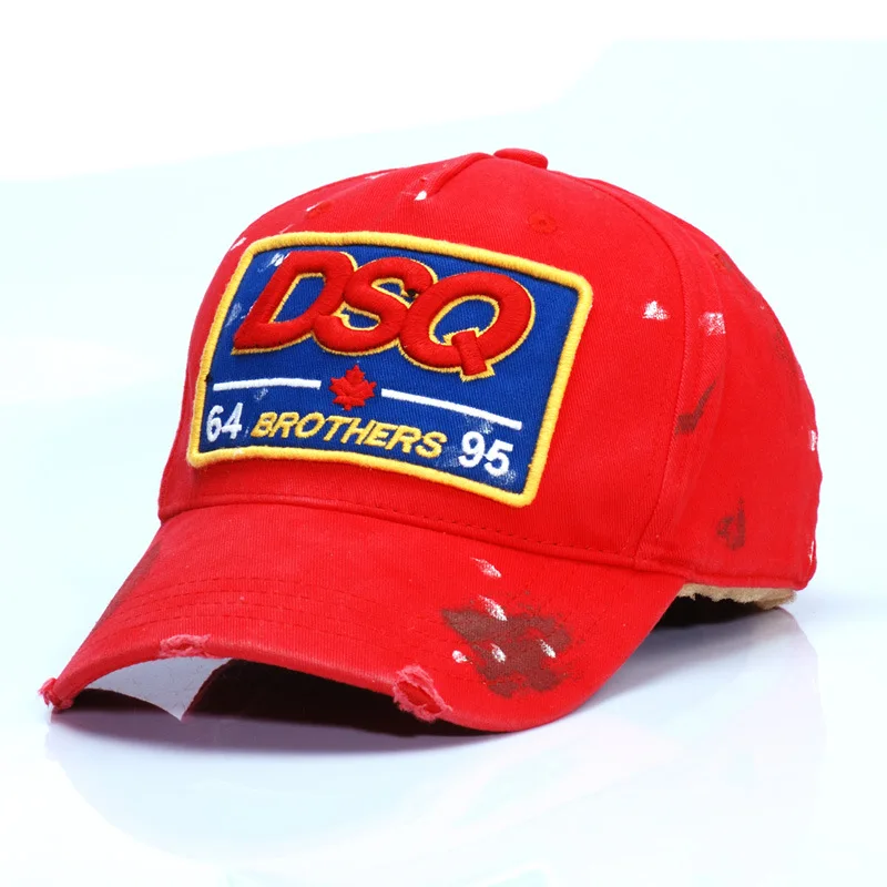 

2021dsq2 brand hat Baseball Caps High Quality 100% cotton unisex Adjustable Baseball Caps ICON letter black cap for Men's Dad