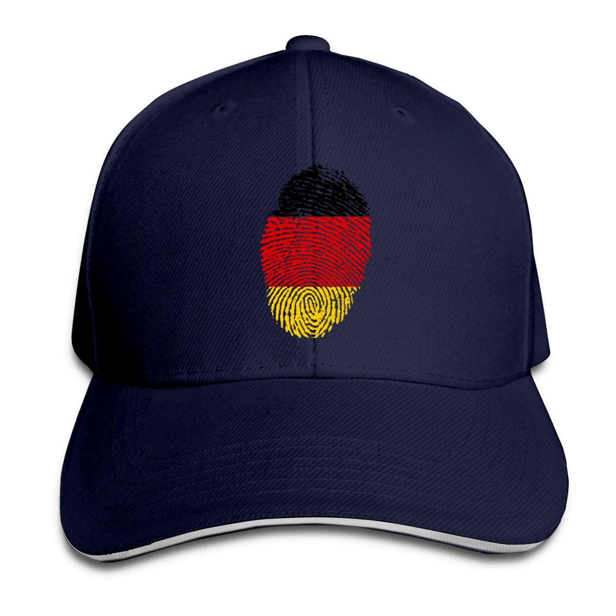 

Germany Flag Fingerprint Hat Baseball Cap White Stylish Casquette,Men Women Adjustable Dad Hat For Sport