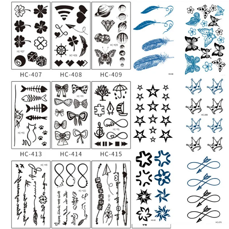 

2pcs Temporary Tattoos Small Cute Fashion Tattoo Seagull and Feathers East Light Color Tattoo Body Art Beauty Makeup Waterproof