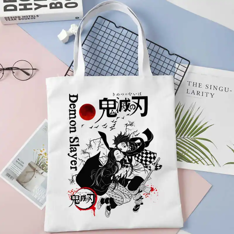 

Demon Slayer Rengoku Inosuke Nezuko Kimetsu No Yaiba Zenitsu shopping bag bolsa tote bolsas de tela bag shoping cloth cabas