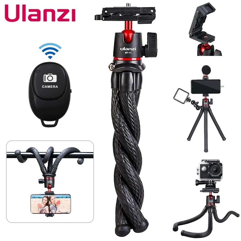 Ulanzi MT-11 MT-33 Travel Flexible Octopus Smartphone DSLR SLR Vlog 2 in 1 Tripod for Camera Gopro 10 9 8 7 iPhone 13 12 Pro Max