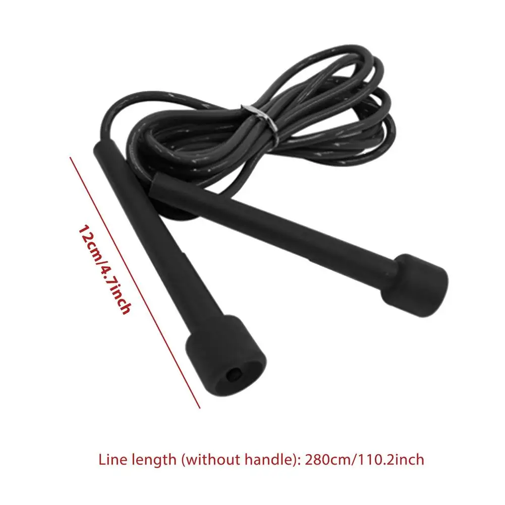 

Skipping Rope PVC Small Handle Lose Weight Jump Skipping Rope Adjustable Sports Fitness Black Speed Jumping Rope For Fitness