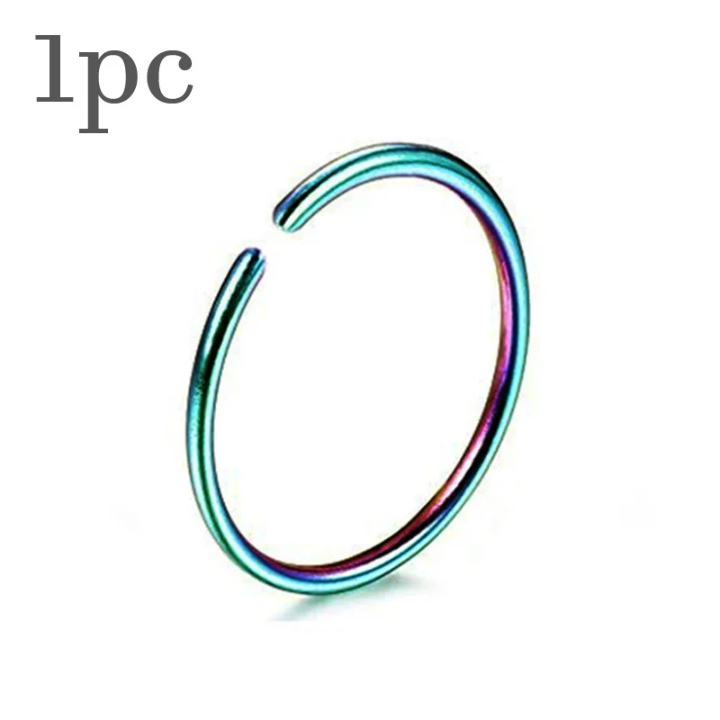 5 шт./лот стальные бесшовные кольца для носа обруч Перегородка уха хрящевая ткань