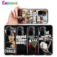 grand theft autov game shockproof cover for xiaomi redmi k40 k30i k30t k30s k30 k20 10x ultra pro black soft phone case