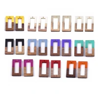 50pcs resin wood pendants charm mixed color teardrop for jewelry making diy bracelet necklace accessories supplies